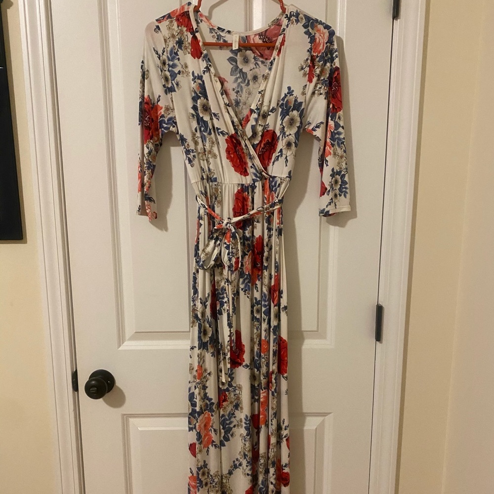 Pink Blush wrap dress, maxi (non maternity)